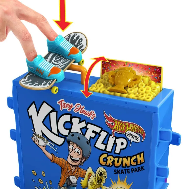 Hot Wheels Skate Park Bowl de Cereal Incluye Patineta y Sneakers