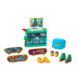 Hot Wheels Skate Park Bowl Cámara Incluye 3 Patinetas, Rodilleras, Roller y Sneakers