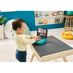 Juguete para Bebés Fisher-Price mi Primer Laptop con 3 Niveles de Aprendizaje, Luces y Sonido