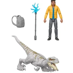 Jurassic World Animado Set de Juegos Incluye Dinosauiro, Personaje Humano y Realidad Aumentada