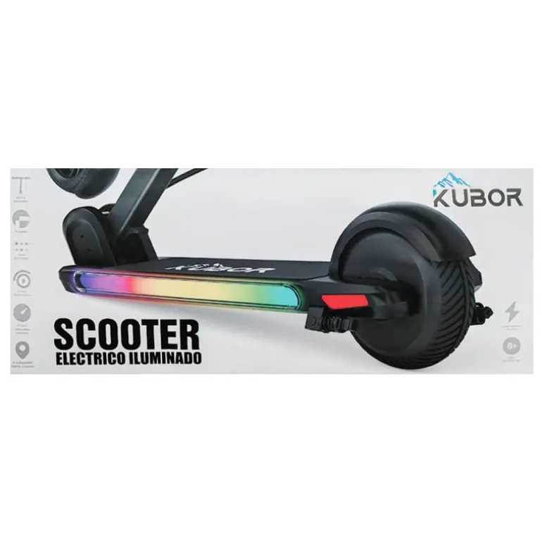KUBOR Scooter Electrico Infantil IFS15BLK Freno Palanca