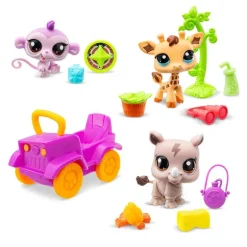 Littlest Pet Set de Juego Safari con 3 Mascotitas con Accesorios