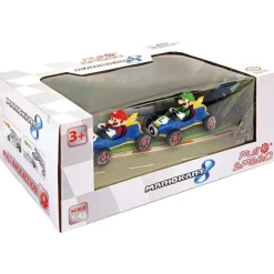 Mario Kart Set de 2 Vehículos de Mario y Luigi