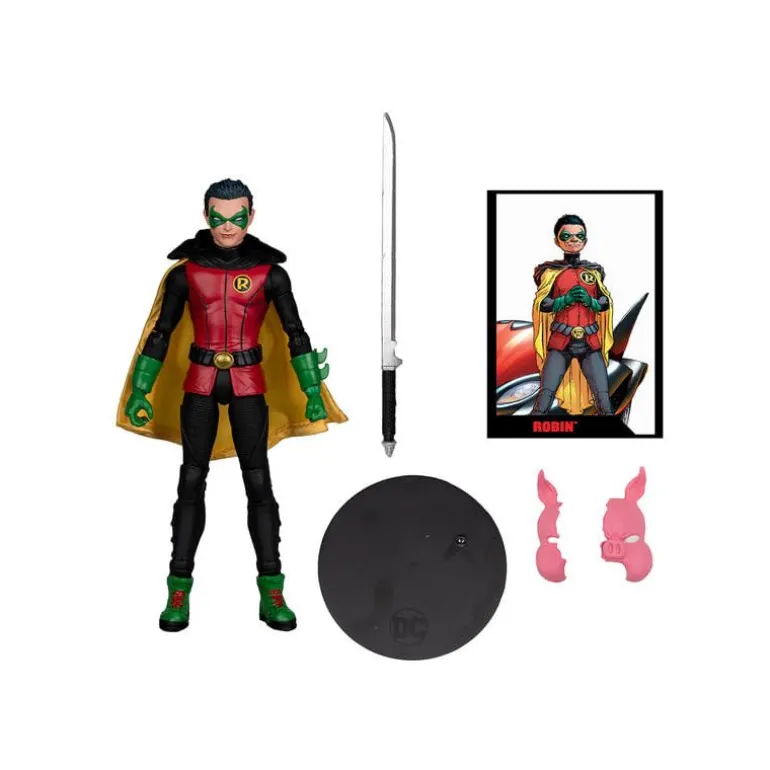 Mcfarlane Dc Direct Figure With Comic Robin Damian 6075231