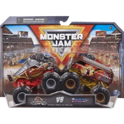 Monster Jam 2 Pack Grave Thunder Bus vs Nightmares