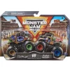 Monster Jam 2 Pack Salvager vs Double Decker