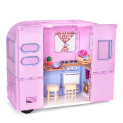 Our Generation Set de Juego Camper Rosa con Accesorios