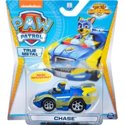 Paw Patrol Mighty Pups Super Paws Vehículo de Metal de Chase