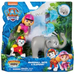 Paw Patrol Set JunglePups con Marshall, Skye y Elefante