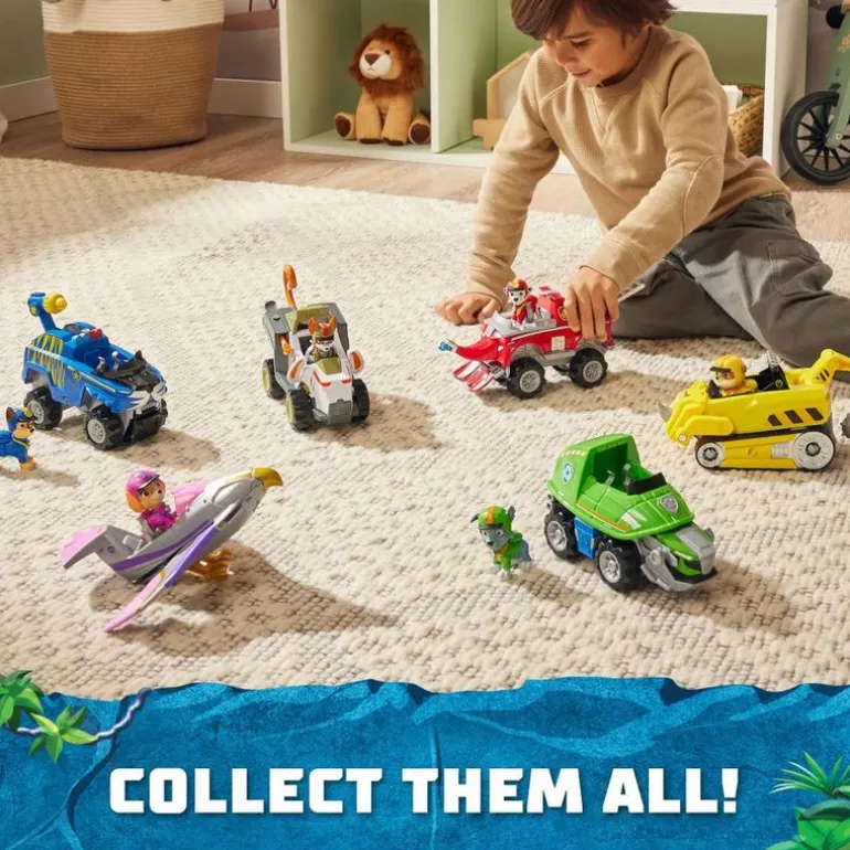 Paw Patrol Vehículo con Figura de Rocky en la Jungla
