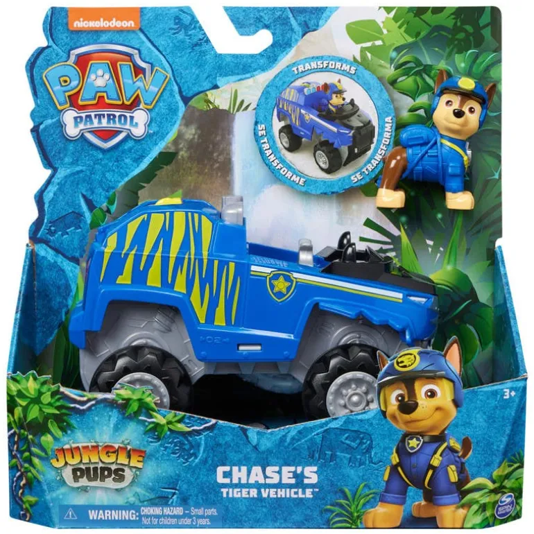 Paw Patrol Vehículo con Figura de Chase en la Jungla