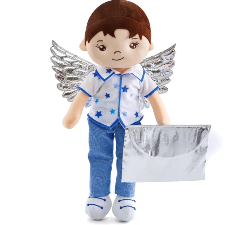 Peluches Angelitos de Guarda con Mensaje Feli