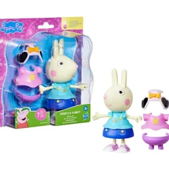 Peppa Pig Muñeca Rebecca Liebre con Out Fit de Fiesta