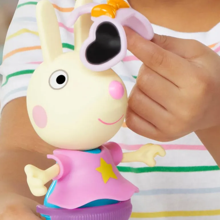Peppa Pig Muñeca Rebecca Liebre con Out Fit de Fiesta