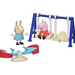 Peppa Pig Set de Juegos Parque de Juegos con Peppa y Rebeca Liebre
