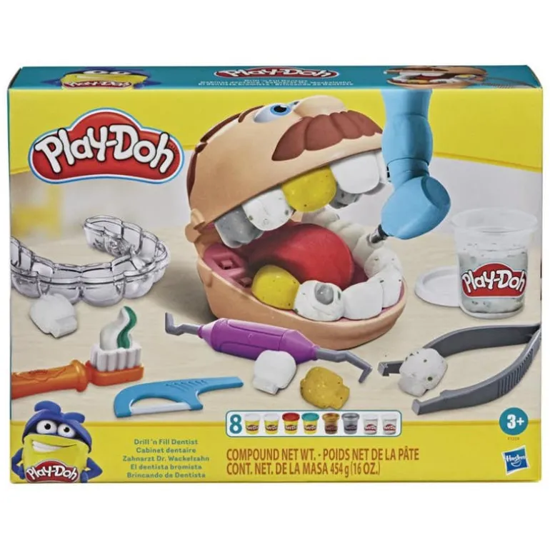 Play-Doh Dentista Set de Juegos 9 Accesorios de Dentista y 7 Latas