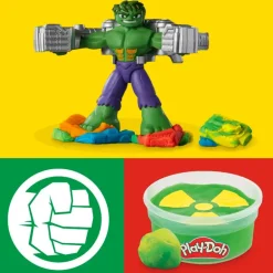 Play-Doh Marvel, Set De Juego Hulk Aplasta Y Moldea