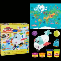 Play-Doh Set de Juegos Avión con 3 Accesorios y 4 Latas