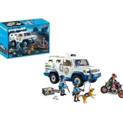 Playmobil Vehículo Blindado con 4 Figuras y 2 Vehículos