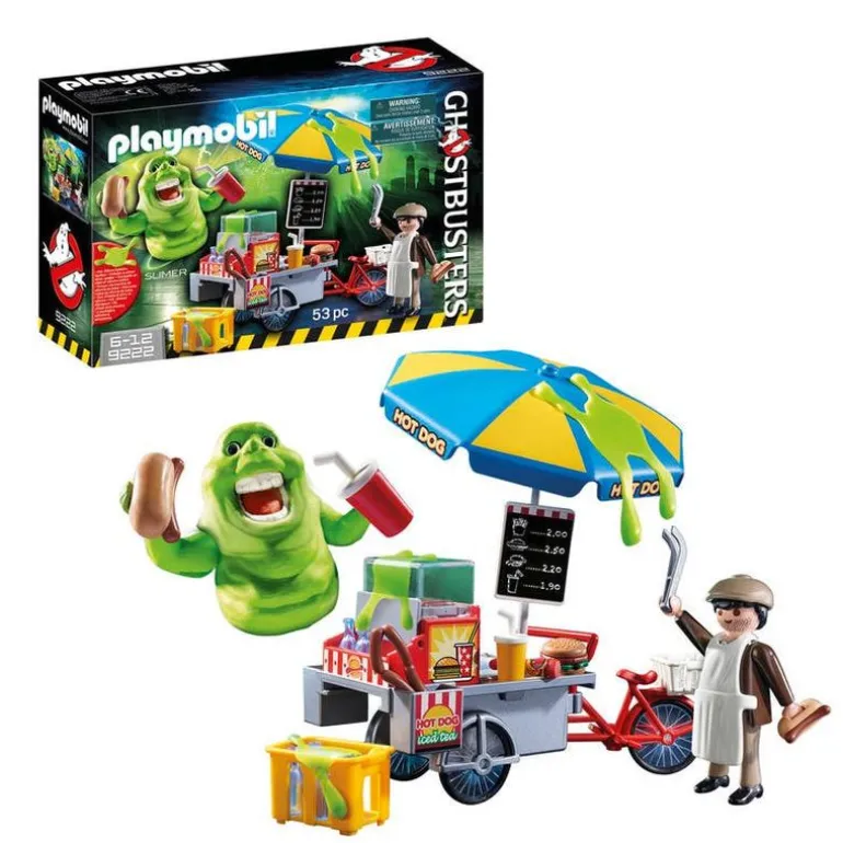 Playmobil Ghostbusters Set de Juegos Pegajoso con Carritos de Hot Dog