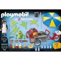 Playmobil Ghostbusters Set de Juegos Pegajoso con Carritos de Hot Dog