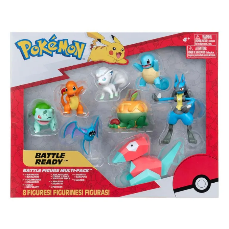 Pokémon 8 Pack Figuras de Batalla Wooloo Carvanha Y Jolteon PKW3507