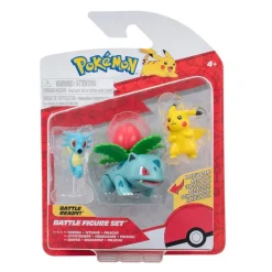 Pokémon 3 Pack Figuras de Batalla Pikachu, Horsea Y Ivysaur PKW3507
