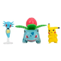 Pokémon 3 Pack Figuras de Batalla Pikachu, Horsea Y Ivysaur PKW3507