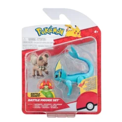 Pokémon 3 Pack Figuras de Batalla Rockruff, Bellossom Y Vaporeon PKW3507