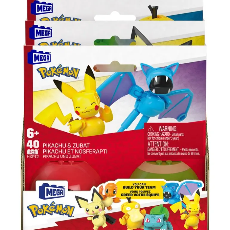 Pokémon 2 Pack Pokébolas Incluye Psyduck y Bulbasaur Mega Bloks