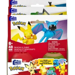 Pokémon 2 Pack Pokébolas Inluye a Pikachu y Zubat Mega Bloks