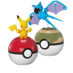 Pokémon 2 Pack Pokébolas Inluye a Pikachu y Zubat Mega Bloks