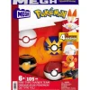 Pokémon Equipo de Fuego Mega Construx con 4 Pokeballs