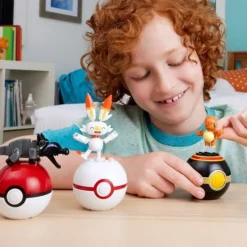 Pokémon Equipo de Fuego Mega Construx con 4 Pokeballs