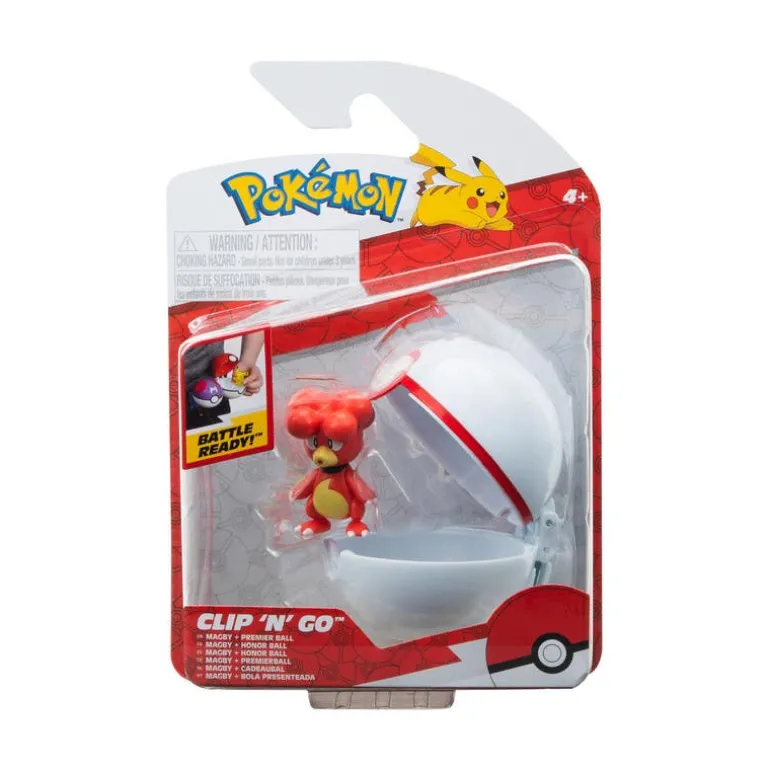 Pokémon Figura de Batalla con Pokebola Magby PKW3505