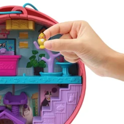 Polly Pocket Bolso de Gato con Departamento con 19 Accesorios