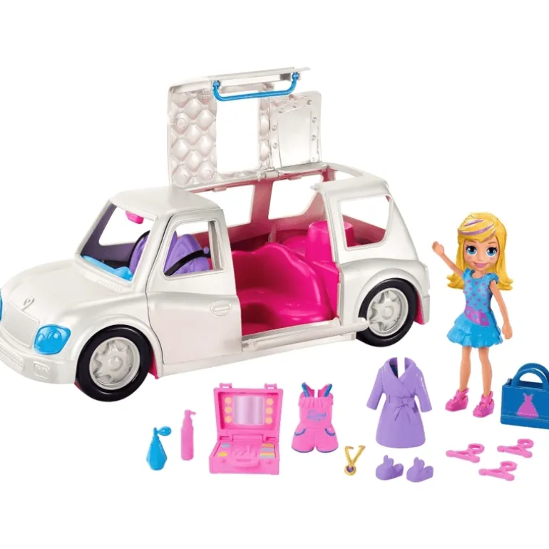 Polly Pocket Limusina de Lujo con 12 Accesorios