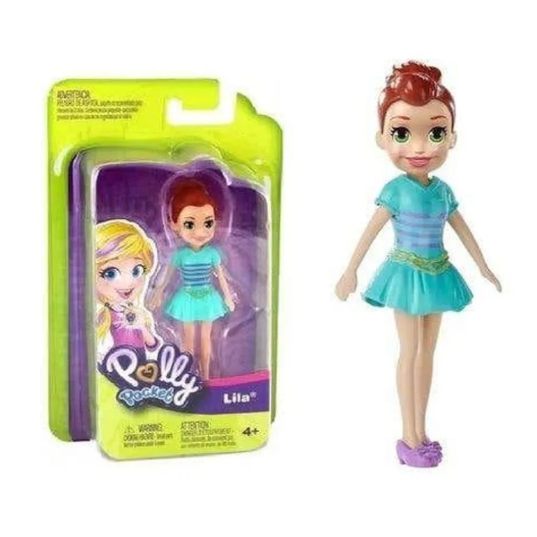 Polly Pocket Muñeca con Outfit a la Moda Azul