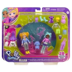 Polly Pocket Set de Juegos Moda del Espacio 2 Muñecas con más de 15 accesorios