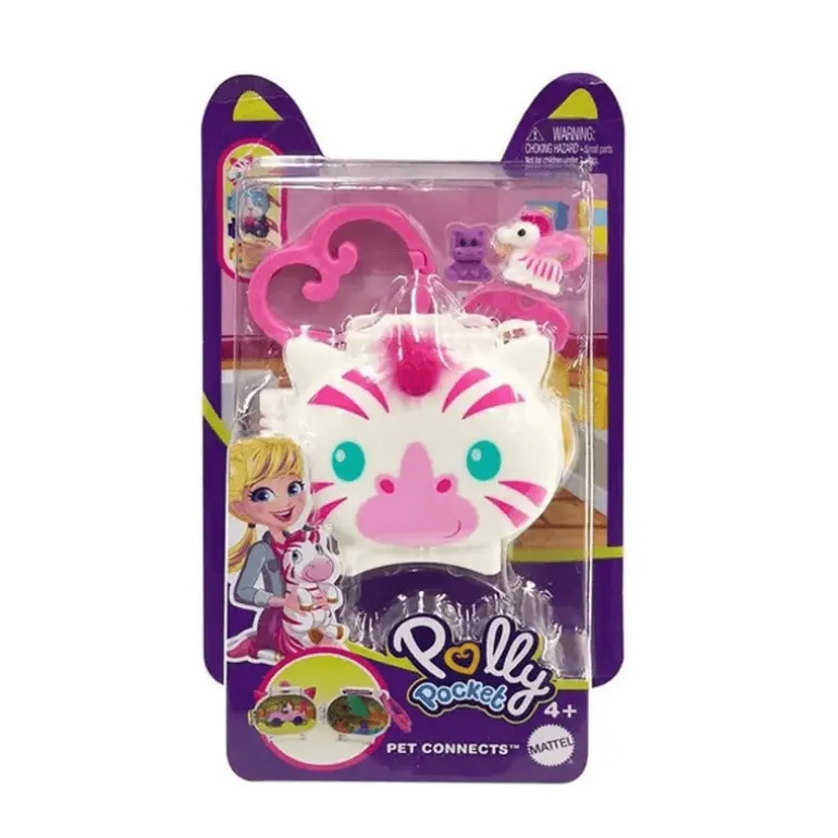Polly Pocket Set de Juegos Mini Mundo de Mascotas Cebra