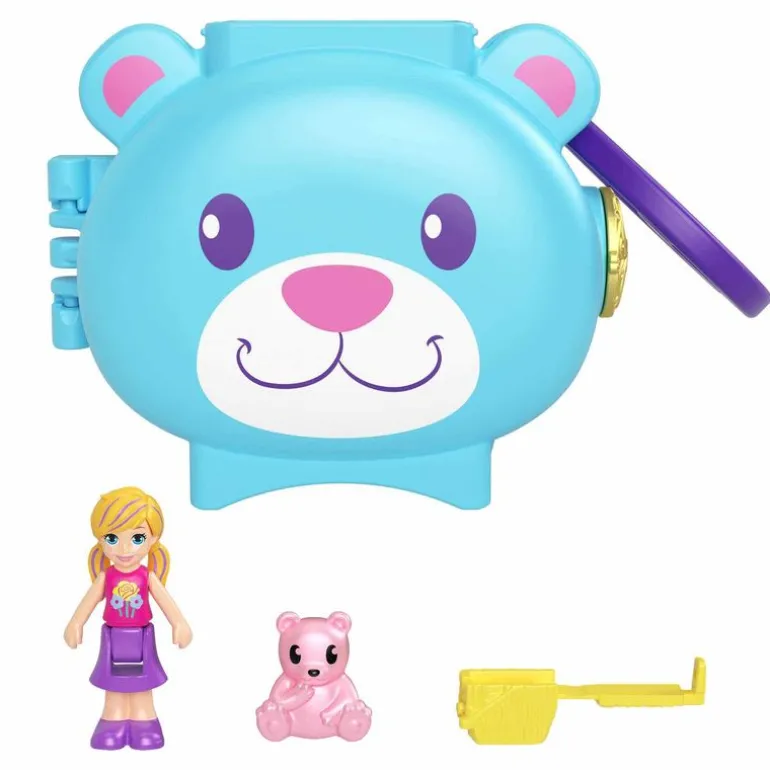 Polly Pocket Set de Juegos Mini Mundo de Mascotas Oso