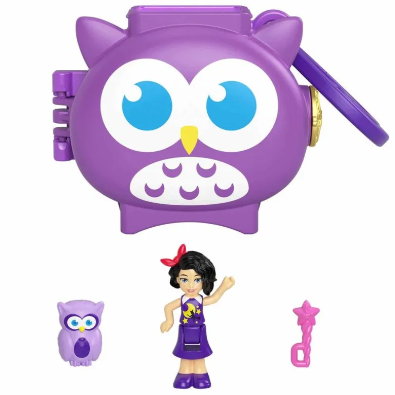 Polly Pocket Set de Juegos Mini Mundo de Mascotas Búho