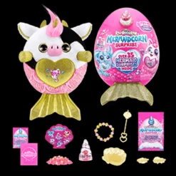 Rainbocorns Huevo Sorpresa con Peluche Mermaidcorn Dorado