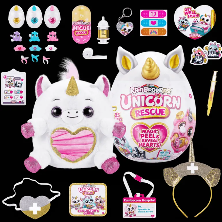 Rainbocorns Huevo Sorpresa Dorado 50 Accesorios Sorpresa
