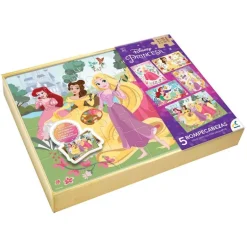 Rompecabezas 5 En 1 Disney Princesas de 60 Piezas