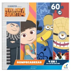 Rompecabezas 4 en 1 Mi Villano Favorito 60 Piezas