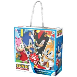 Rompecabezas 4 en 1 Sonic The Hedeghog 60 Piezas
