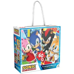 Rompecabezas 4 en 1 Sonic The Hedeghog 60 Piezas