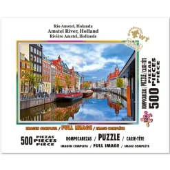 Rompecabezas Gold Edition Río Amstel, Holanda de 500 Piezas