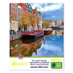 Rompecabezas Gold Edition Río Amstel, Holanda de 500 Piezas